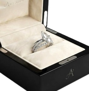 Anillo de Compromiso con Diamantes Creados en Laboratorio, Corte Marquesa y Redondo, Oro Sólido de 10K, 14K, 18K, Certificado IGI, Anillo de Boda con Engaste Personalizado - Product Image 4