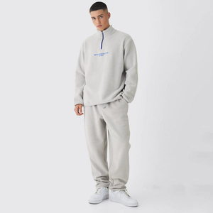 <b>Oversized</b> Digital Print Funnel Neck Belted Hoodie Sweatpants <b>Jogger</b> Set with Cargo Pant and Tracksuit - Product Image 1