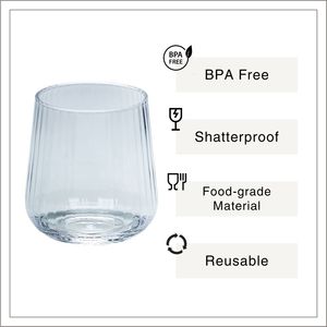 [Holar] Vasos de Plástico Transparentes Irrompibles con Diseño Ondulado de 14 oz, Hechos en Taiwán, para Catering, Cafetería y Fiestas - Product Image 2