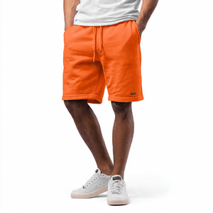 High Quality <b>Men</b> Cotton <b>Fleece</b> <b>Shorts</b> Solid Casual Mid Breathable for Online Sale Custom Logo - Product Image 2
