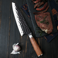 Handgemaakt milieuvriendelijk gesmeed extra scherp industrieel koolstofstaal ambidexter koksmes Viking Art houten handvat metaal 8-9,9 inch