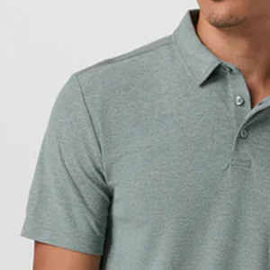 Diseño de logotipo para compradores mayoristas, camiseta de hombre 100% algodón / precio de fábrica económico, cierre con botones, cuello vuelto, informal y barata. - Product Image 3