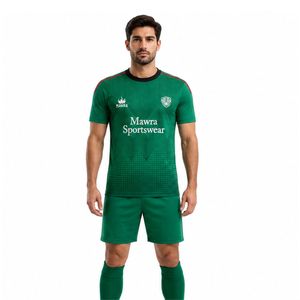 Maillot de football personnalisé pour hommes, vert, sublimation, séchage rapide, respirant, 160 GSM, polyester, uniforme d'entraînement, vêtements d'équipe, OEM - Product Image 1