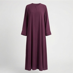 Abaya Estilo Kaftan Simple y Modesto para Mujer, Color Personalizado, Ropa Islámica, Manga Larga, Nueva - Product Image 1