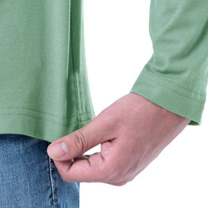 Camisetas de Manga Larga para Hombre al por Mayor, de Alta Calidad, Personalizadas con Serigrafía, Tejidas, 100% Algodón, Corte Regular, Diseño Sólido, Transpirables, para Gimnasio - Product Image 6