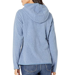 Sudadera con Capucha y Cierre de Cremallera, Cuello en V, Transpirable, Antipilling, para Invierno, con Logotipo Personalizado, Color Liso, de Poliéster, para Mujer - Product Image 4