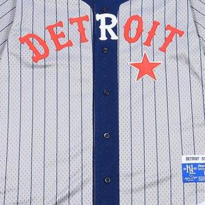 Camiseta de béisbol de malla personalizada estilo retro para hombre, camisa deportiva transpirable con botones, logotipo bordado personalizado - Product Image 3