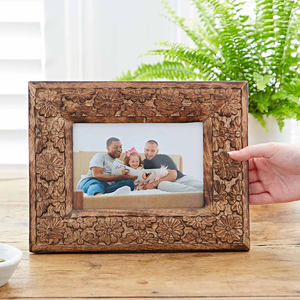 Antique Style Handmade Wood Photo <b>Frame</b> Rustic Vintage Decorative Display for Home Office Table Shelf Classic Look Finish - Product Image 1