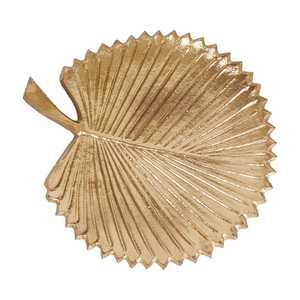 Plateau de service en métal doré, plat irrégulier en aluminium en forme d'éventail, plat décoratif pour la maison, les fêtes et les mariages - Product Image 2