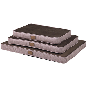 Lit pour chien rectangulaire confortable et moderne en fausse fourrure solide avec base imperméable et housse amovible lavable pour toutes les tailles - Product Image 1