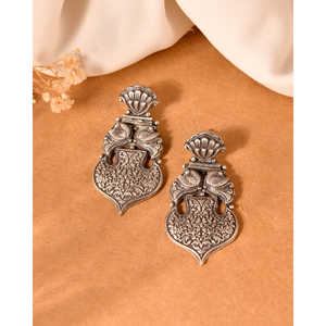 Boucles d'oreilles en argent fin Meera Jaipur Fine Stud Temple - Product Image 2
