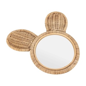 Espejo de oso tejido a mano, muebles infantiles, arte de pared de mimbre lindo para habitación de guardería, venta al por mayor, precio económico, venta directa de fábrica - Product Image 1