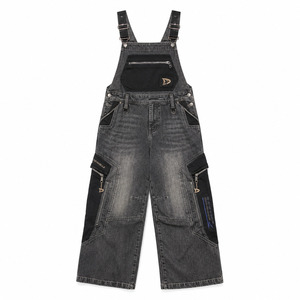 Peto vaquero Y2K para hombre, personalizado al por mayor, con lavado ácido, holgado, tipo cargo, estilo streetwear y techwear - Product Image 2