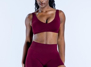 Soutien-gorge de sport respirant grande taille pour femme, maintien élevé, extensible dans quatre directions, écologique, avec logo frontal, pour les acheteurs d'articles de sport - Product Image 2