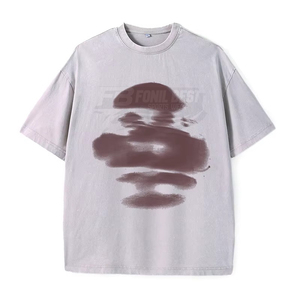 เสื้อยืดผู้ชายผ้าฝ้ายถักเนื้อนุ่ม 100% น้ำหนัก 230 กรัม ลายพิมพ์ลำลอง ทรงปกติ ระบายอากาศดี ดีไซน์เรียบง่าย ไซส์ใหญ่ รุ่นใหม่รับซัมเมอร์ - Product Image 6