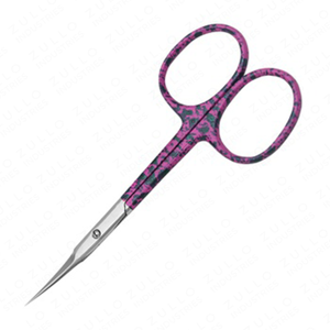 Ciseaux à cuticules professionnels de qualité supérieure, lame argentée, manche en papier violet, outil de coupe pour manucure - Product Image 5