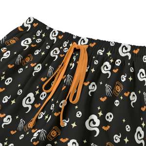 Shorts de Halloween para Mujer, Estampados, Cintura Media, con Cordón, Casuales, Tejidos, Holgados, Transpirables, con Diseño de Dibujos Animados - Product Image 6