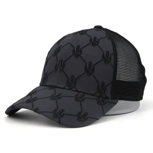 Casquette de baseball unisexe à 6 panneaux en maille avec motif lettres imprimé par transfert thermique, ajustement réglable, style décontracté, pour le printemps et l'été - Product Image 2
