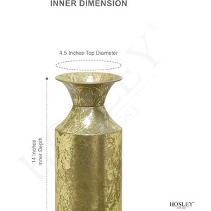 Vase de table vintage en métal fin transparent craquelé, centre de table décoratif, choix de l'importateur, moderne, élégant, luxueux, stylé - Product Image 2