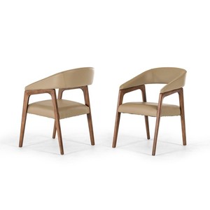 Silla de Restaurante Moderna con Reposabrazos, Estructura de Madera Maciza, Diseño Contemporáneo para Muebles de Comedor - Product Image 3