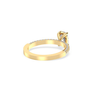 REYES Personalized 1.36 Carat Lab Grown Diamond Engagement Ring In 14K Solid Gold Fine Jewelry For Special Occasional Wear - Product Image 6