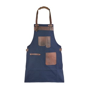 Delantal de Cocina Profesional de Lona con Correa de Cuero Resistente, Uniforme de Camarero de Bistro, Delantal Comercial para Cocina, Panadería y Camiones de Comida - Product Image 1