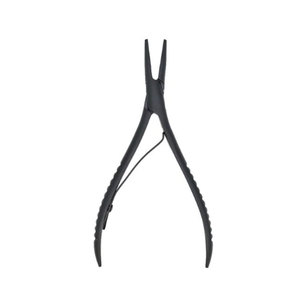 Professional Hair <b>Extension</b> Tools Black Color Flat Shape Weft Application Pliers With Teeth For <b>Beads</b> And Dreadlocks - Product Image 1