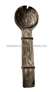 Ensemble de cuillères en corne de buffle polies, écologiques, naturelles, faites à la main, pour repas rustiques, camping et cadeaux de fête - Product Image 3