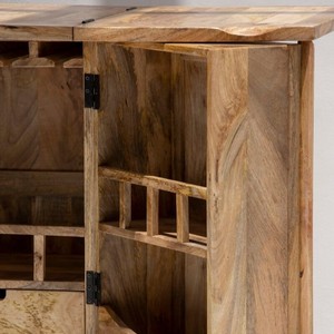 Vandana Vesta Elara Expand-A-Bar, Mueble Bar de Madera de Mango, Mueble Bar Moderno de Madera Maciza para el Hogar - Product Image 6