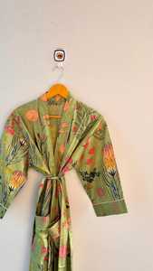 Summer Women's Home Kimono Dress Wholesale Cotton Kimono Long Printed Robe Unisex Clothing Gift for Him Bridesmaid For Gift Gown - Product Image 5