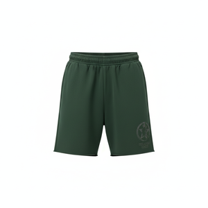 Conjunto de Sudadera con Capucha y Pantalones Cortos Unisex Personalizados con Apliques Verdes, Ropa Urbana Gráfica de Dos Piezas, Fabricante de Ropa de Marca Privada OEM ODM - Product Image 5