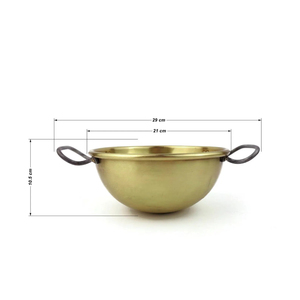 Meilleures ventes : Bols de service en laiton, bols en métal faits à la main couleur or, avec poignée, pour salades et service, Fournitures 2026 - Product Image 6