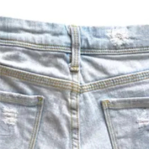 High Quality Canvas Denim Shorts Fashion High Waist Blue <b>Jeans</b> Casual Pants Elastic Waist <b>Drawstring</b> <b>Men</b> Quick Dry 180g Digital - Product Image 5
