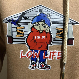 Sudadera con capucha de calle para hombre, con cremallera completa, transpirable, de secado rápido, forro polar grueso, con estampado gráfico y logotipo personalizado - Product Image 3