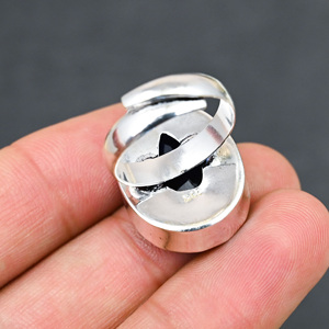 Anillo de Plata 925 con Topacio Azul de Londres, Gema de Lujo para Fiestas y Eventos - Product Image 3