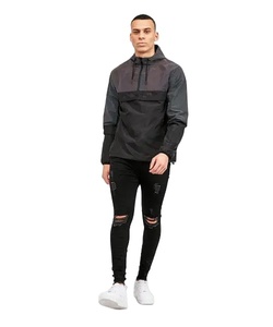 Nouveau dernier coupe-vent décontracté en gros pas cher prix pull hommes couleur bloc réfléchissant varsity vestes - Product Image 2