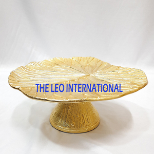 Aluminum Metal Nickel Plated Tree Leaf Look Cake Stand 2 Tier Cupcake Cookies and <b>Sweets</b> Decorative Cake Stand - Product Image 6