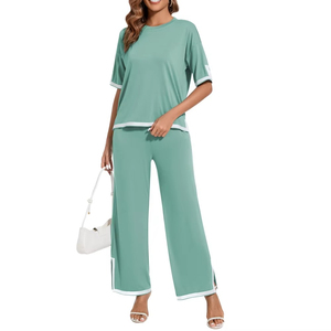 Conjunto de 2 Piezas para Mujer, Mezcla de Algodón, Corte Holgado, Estilo Casual, Venta al Por Mayor, Proveedor de Fábrica - Product Image 6