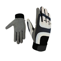 Gants de baseball à doigts entiers en matériau synthétique, paume antidérapante, fermeture auto-agrippante, pour adulte droitier, toutes saisons