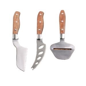 Hot Collection Juego de cocina de acero inoxidable Utensilios de queso Madera y acero inoxidable con plateado de juego Herramientas de queso - Product Image 6
