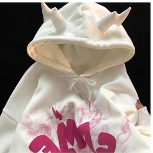 Por encargo de los hombres y las mujeres de la calle gráfico 3D Puff impresión Terry Sudadera con capucha de gran tamaño sudaderas con capucha para el invierno - Product Image 3