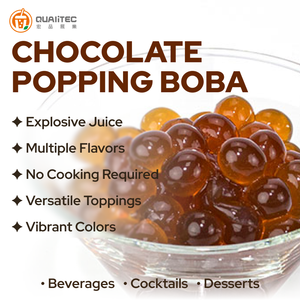 Boba chocolatée effervescente, ingrédients pour bubble tea, faciles à préparer pour les mocktails, pour les boissons des cafés, haute qualité, fabriqué à Taïwan - Product Image 3