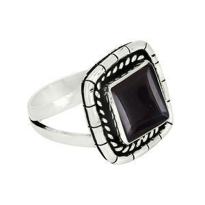 Anillo de Ónix Negro con Forma Ovalada, Plata 925 Oxidada, Diseño Clásico y Moderno para Bodas y Fiestas - Product Image 2