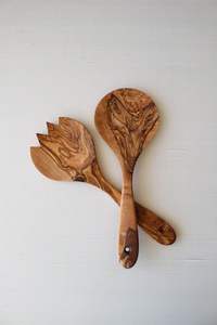 Juego de cubiertos de madera de acacia de alta calidad: cuchara, tenedor y cuchillo para ensalada, vajilla de mesa, venta al por mayor, último producto. - Product Image 3