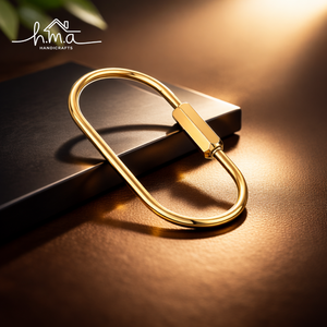 Mosquetón de resorte ovalado de latón dorado de alta resistencia para llavero, gancho de bolso, accesorios de manualidades, ecológico, personalizable con marca - Product Image 1