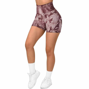 Shorts de sport pour femme à taille haute, personnalisables avec logo, pour l'entraînement, la gym, la course et le yoga, prix de gros - Product Image 3