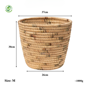 Juego de 2 Cestas Multiusos de Jacinto de Agua, Hechas a Mano, para Almacenamiento, Venta al por Mayor, Ecológicas, Hechas en Vietnam - Product Image 2