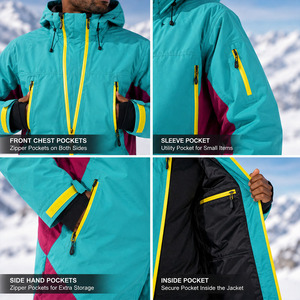 Combinaison de ski imperméable haut de gamme pour homme, combinaison de snowboard professionnelle, combinaison d'hiver pour la neige, équipement de ski haut de gamme - Product Image 5