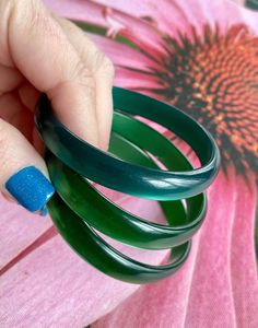Custom Handmade Resin <b>Bangles</b> with Beautiful Decorative Patterns, Stylish Fashion Jewelry Accessories for Women, Lightweight - Product Image 4