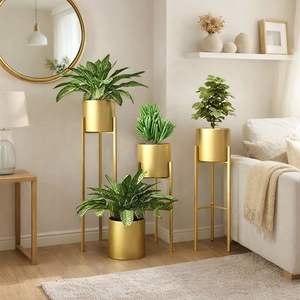 Soporte para Plantas Alto y Estrecho EnHomee, Soporte Metálico para Plantas de Interior y Exterior - Product Image 1